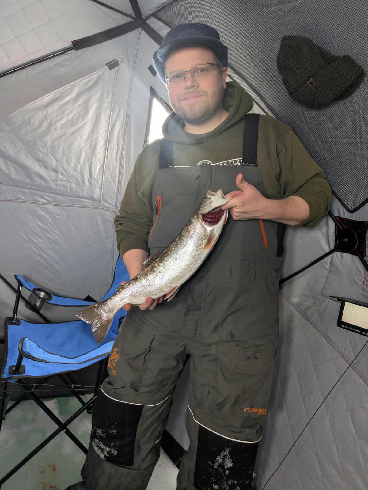 [FishPRO 2026 Upgrade] Underwater Fishing Camera 4.3'' [Proven Since 2017] Ice Fishing Camera 1000 TVL w/ 65ft Magnetic-Spool, IR, USB-C, 5000mAh, Portable Fish Finder for Ice Lake Boat Kayak Fishing customer photo 2