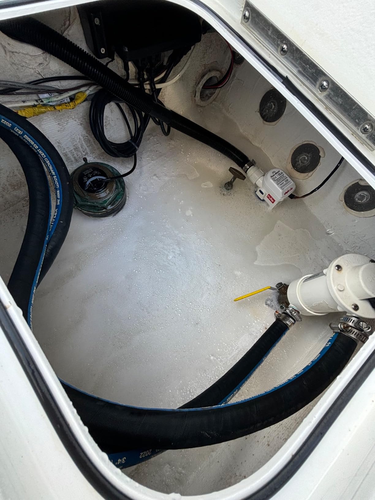 Rule-Mate Automatic Submersible Bilge Pumps 12V RM1100B - 1100 GPH with Auto Sense Intelligence - Thermal Cut-Off & Backflow Prevention - Compact Design for Boats - Easy Install Threaded Discharge customer photo 1