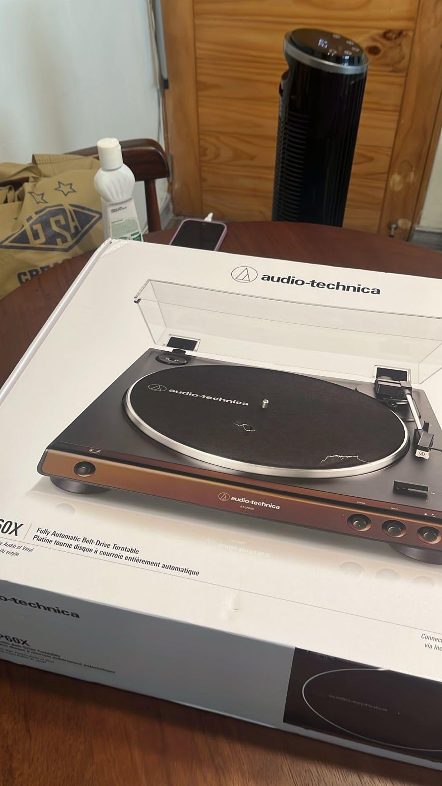 Audio-Technica AT-LP60X-BK Fully Automatic Belt-Drive Stereo Turntable, Black customer photo 2