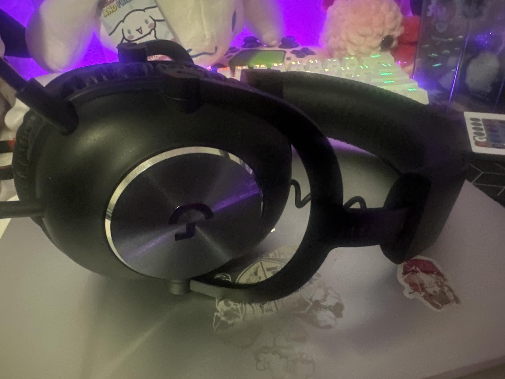 Logitech G Pro X Wired Gaming Headset: Blue VO!CE Detachable Boom Mic, DTS 7.1, 50 mm Drivers, USB/3.5mm Aux, Spare Memory Foam Ear Pads, USB DAC & Bag Included customer photo 2