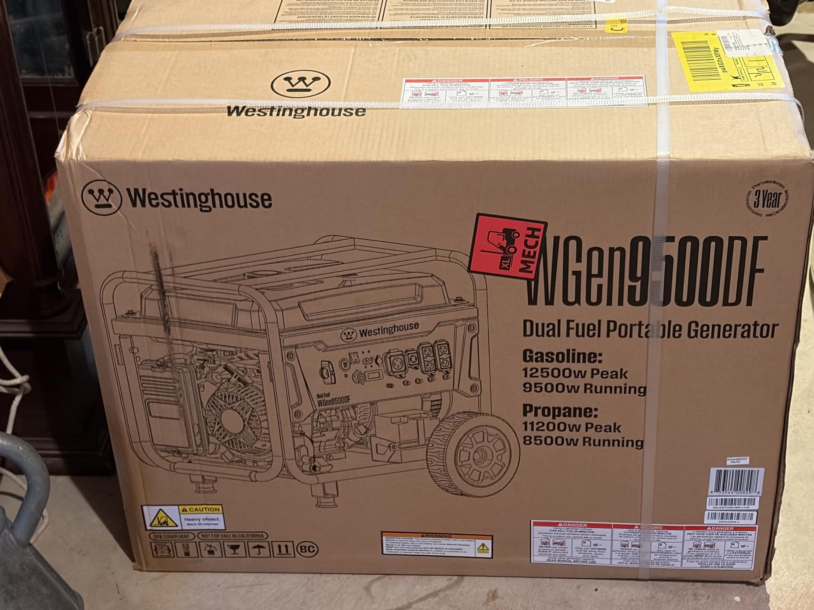 Westinghouse 12500 Watt Dual Fuel Home Backup Portable Generator, Remote Electric Start, Transfer Switch Ready, Gas and Propane Powered customer photo 2