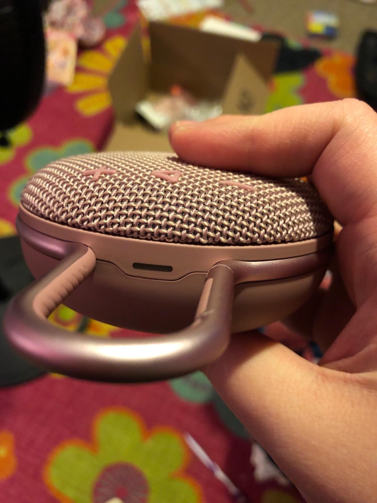 JBL Clip 3, Desert Sand - Waterproof, Durable & Portable Bluetooth Speaker - Up to 10 Hours of Play - Includes Noise-Cancelling Speakerphone & Wireless Streaming customer photo 2