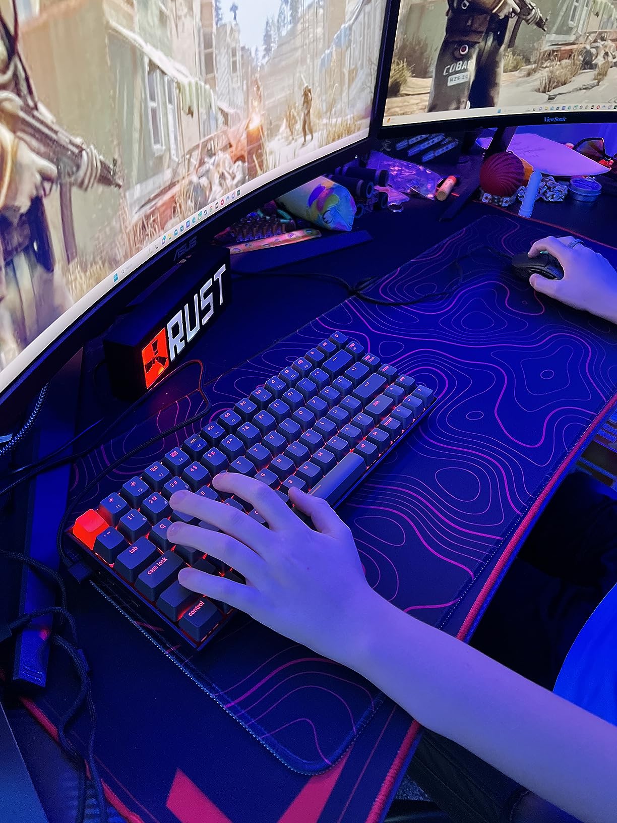 Keychron K2 75% Layout RGB Bluetooth Wireless Mechanical Keyboard with Keychron Super Red Switch/Anti Ghosting/N-Key Rollover, Compact 84 Keys USB Wired Gaming Keyboard for Mac Windows-Version 2 customer photo 1