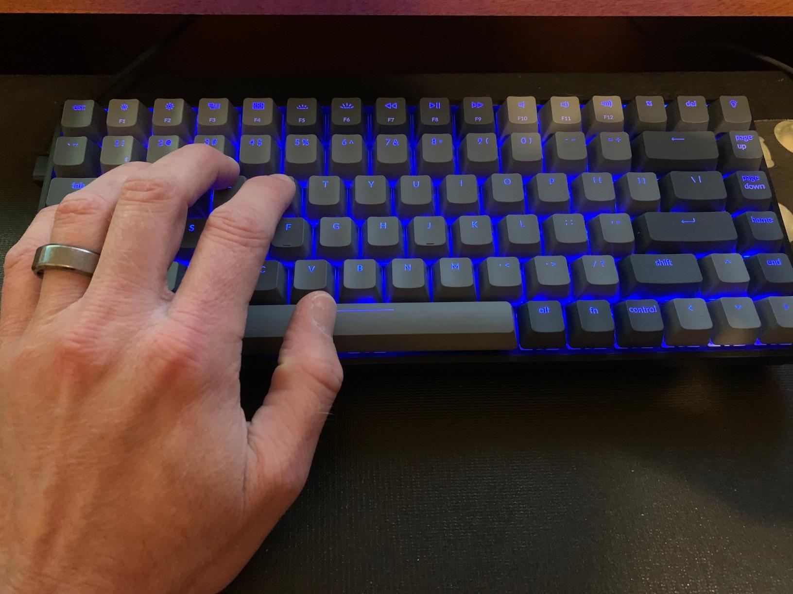 Keychron K2 75% Layout RGB Bluetooth Wireless Mechanical Keyboard with Keychron Super Red Switch/Anti Ghosting/N-Key Rollover, Compact 84 Keys USB Wired Gaming Keyboard for Mac Windows-Version 2 customer photo 2