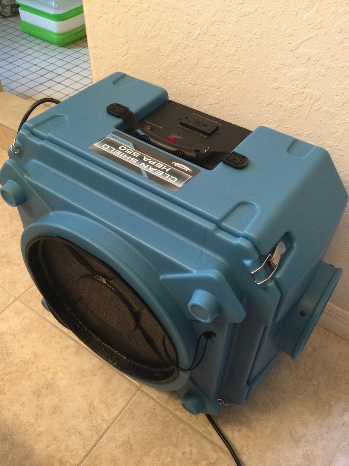 ALORAIR Air Scrubber with 3 Stage Filtration, Stackable Negative Air Machine for Industrial and Commercial Use, Heavy Duty Air Cleaner with MERV-10 Filter, HEPA/Activated carbon Filter, Blue customer photo 1