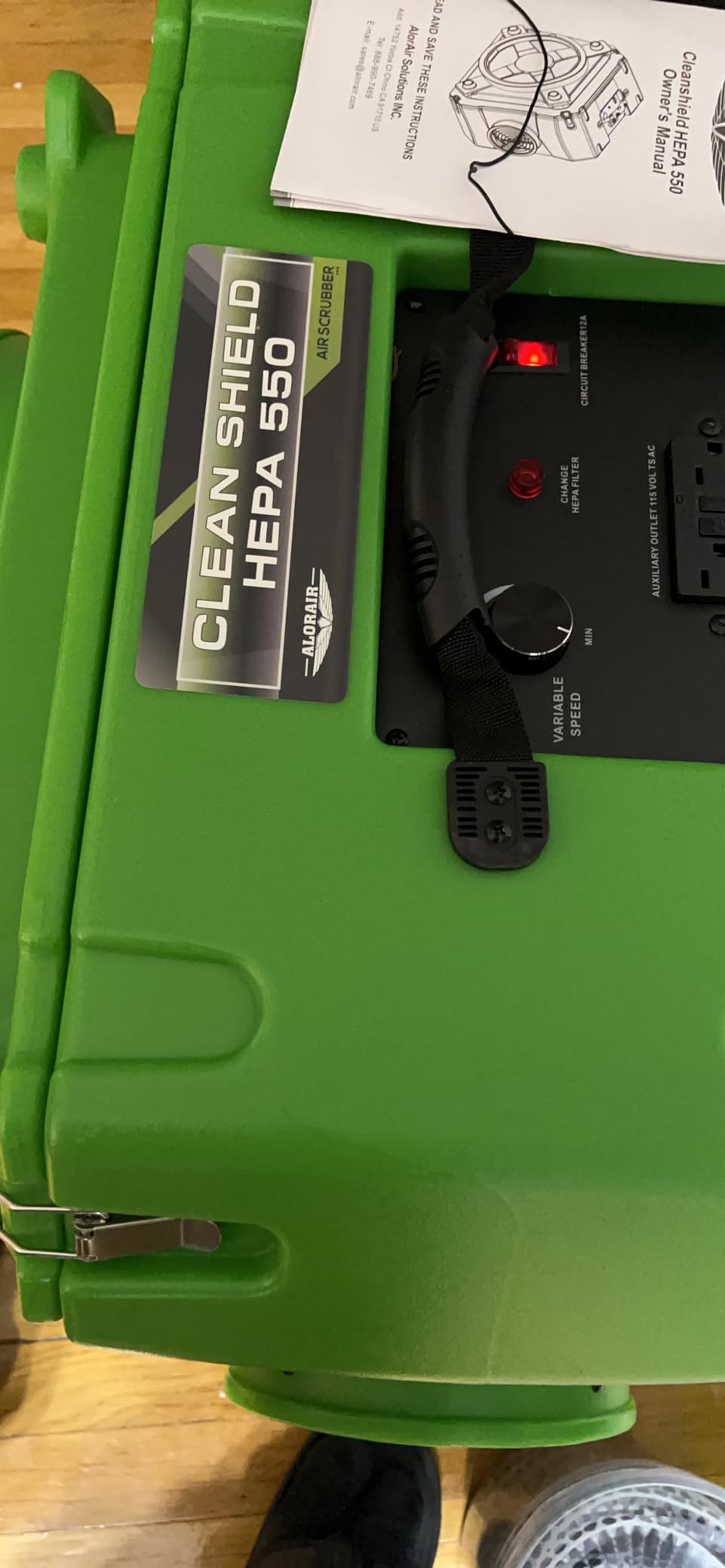 ALORAIR Air Scrubber with 3 Stage Filtration, Stackable Negative Air Machine for Industrial and Commercial Use, Heavy Duty Air Cleaner with MERV-10 Filter, HEPA/Activated carbon Filter, Green customer photo 2