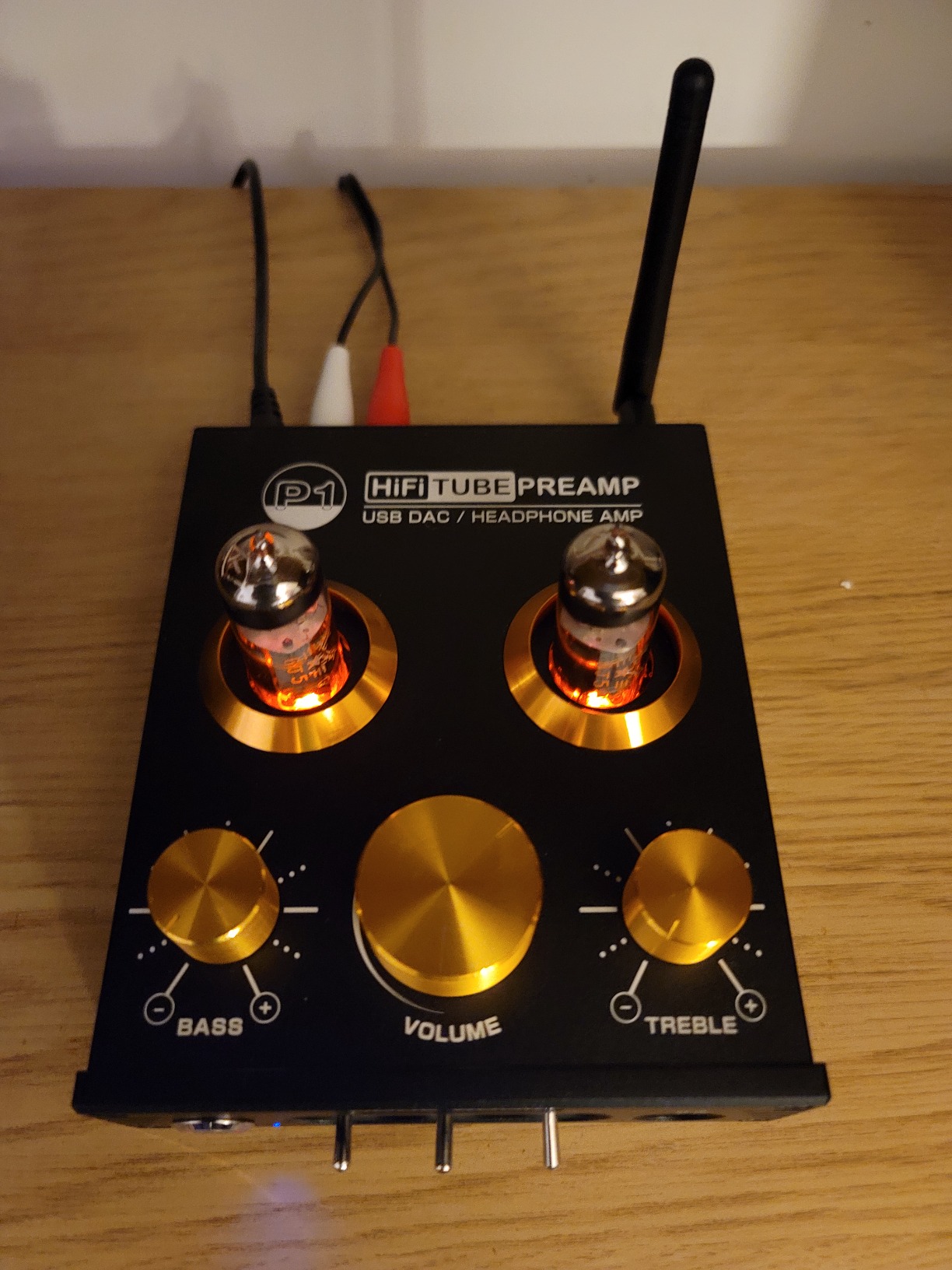 Douk Audio Bluetooth Tube Preamp: HiFi Stereo Preamplifier Receiver | Headphone Amp | USB DAC | Tone Control for Home Theater, Desktop Listening (P1) customer photo 2