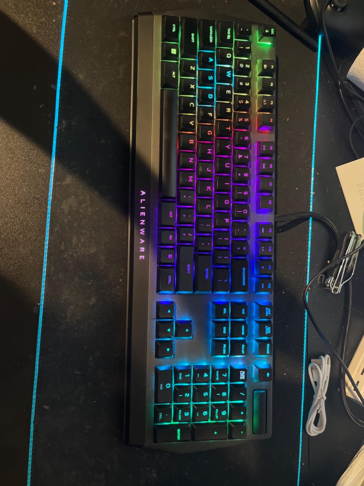 Alienware Low-Profile RGB Gaming Keyboard AW510K, AlienFx Per Key RGB LED Color Backlighting, Media CONTROLS & USB Passthrough, Cherry MX Low Profile Red Switches customer photo 1