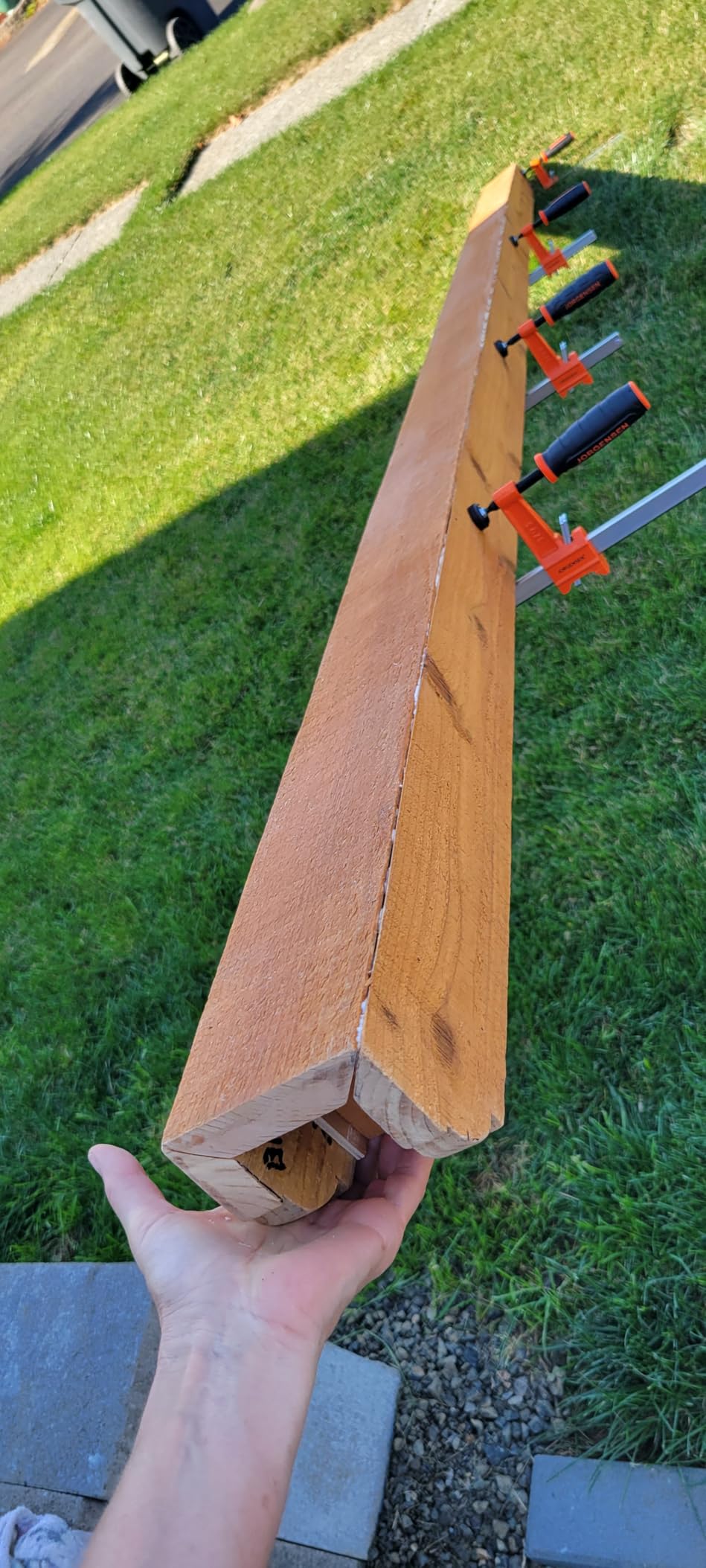 JORGENSEN 4-pack Steel Bar Clamps Set, 6 inch & 12 inch Medium Duty F-Clamp - 600 Lbs Load Limit for Woodworking customer photo 2