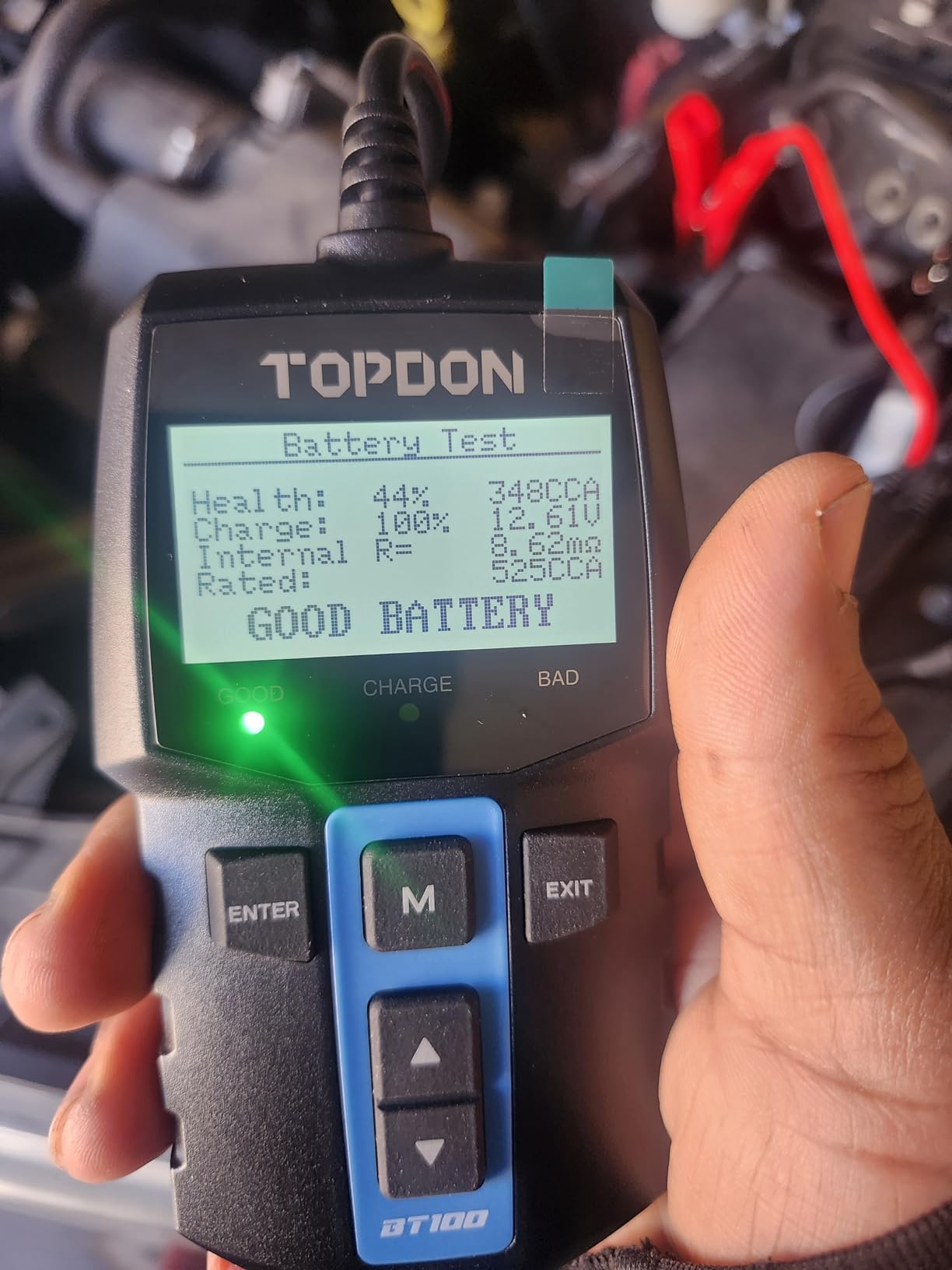 TOPDON BT100 Car Battery Tester 12V Load Tester, 100-2000 CCA Automotive Alternator Tester Digital Auto Battery Analyzer Charging Cranking System Tester for Car Truck Motorcycle ATV SUV Boat Yacht customer photo 1