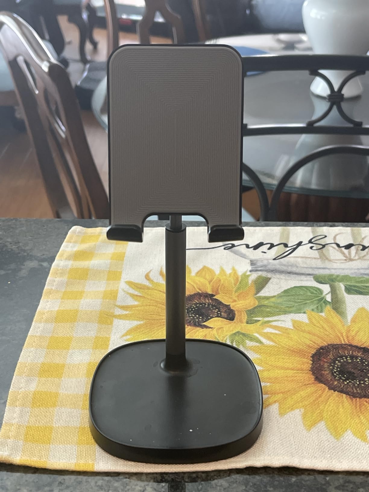 LISEN Cell Phone Stand Phone Holder for Desk Office Decor, Office Desk Accessories Women PC Gaming Essentials iPhone Stand Gadgets Men Gifts for Kids Fit OtterBox Case Switch iPad Air Tablet 4-10 in customer photo 1