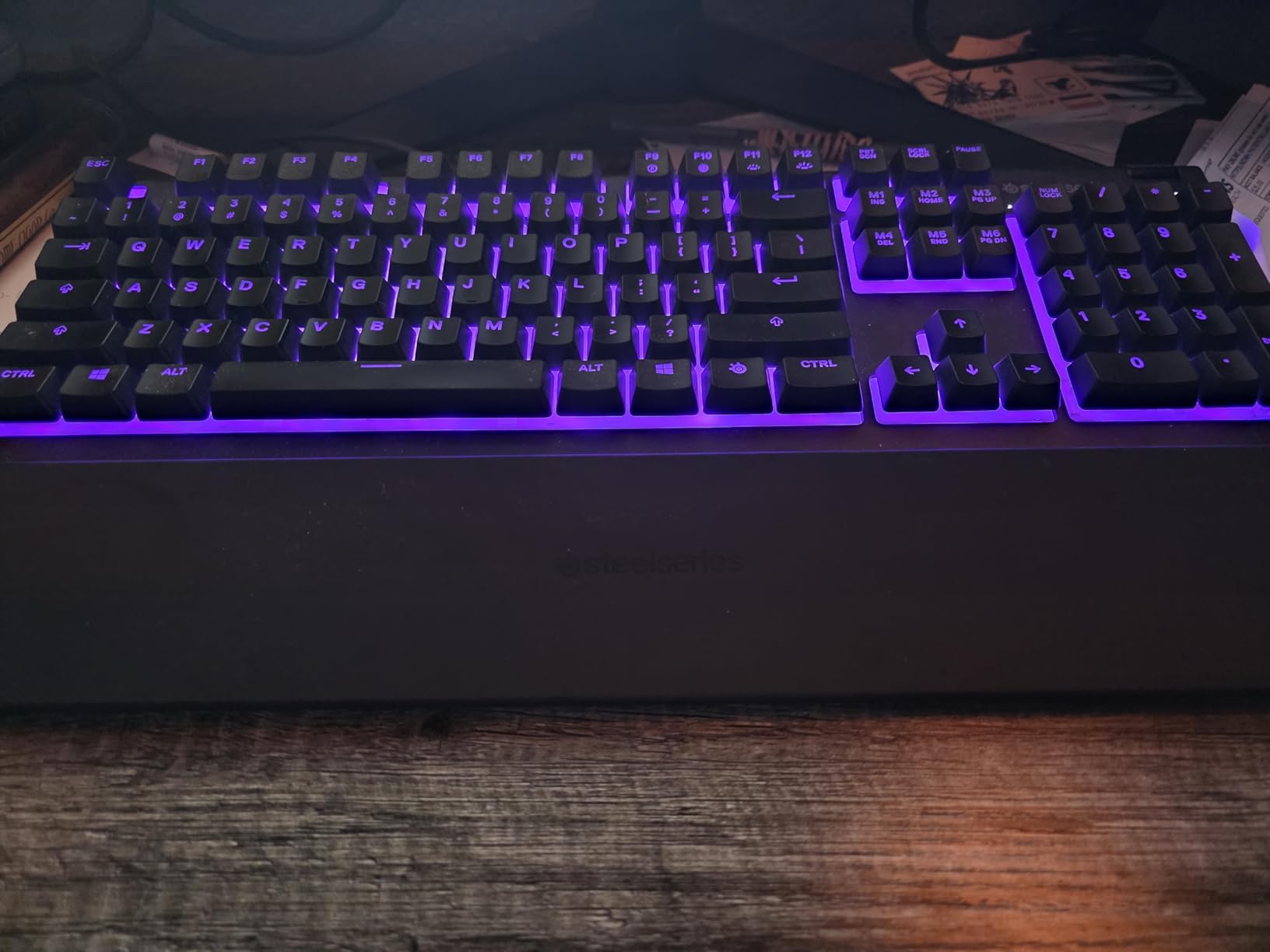SteelSeries Apex 3 RGB Gaming Keyboard - 10-Zone RGB Illumination - IP32 Water Resistant - Premium Magnetic Wrist Rest (Whisper Quiet Gaming Switch) customer photo 2