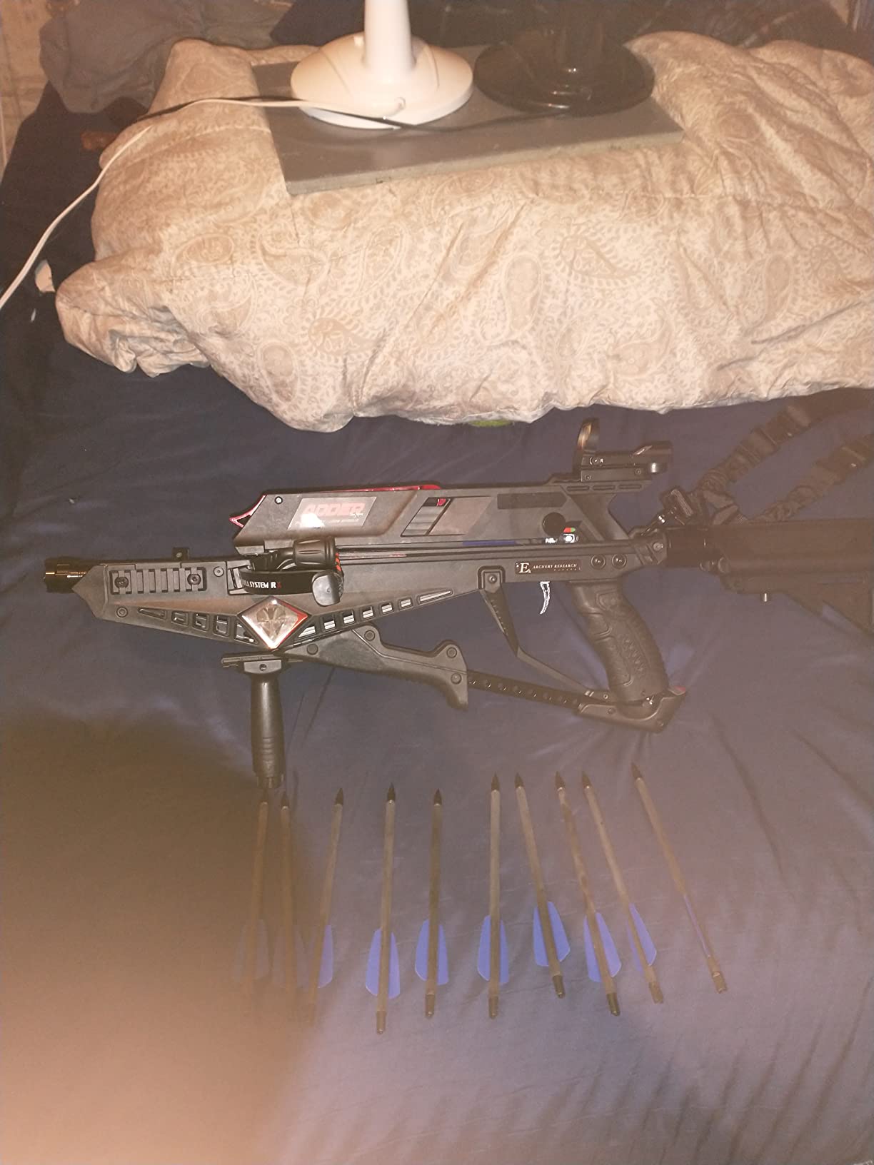 EK Archery Repeating Adder Crossbow 130 lb Cross Bow with 5 Shot auto-loading Magazine Includes 15 Carbon Arrows Bolts. Urban Preppers, Bushcraft, Home Defense, Target Shooters, Small Game Bow Hunting customer photo 2