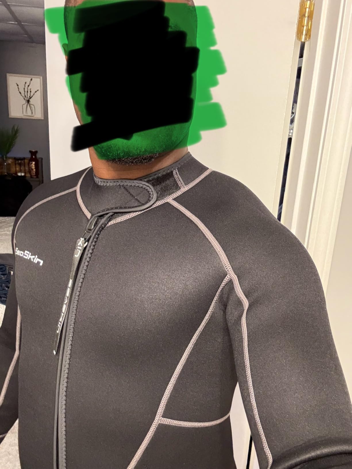 Seaskin Mens 3mm Shorty Wetsuit Womens, Full Body Diving Suit Front Zip Wetsuit for Diving Snorkeling Kayaking Swimming customer photo 1