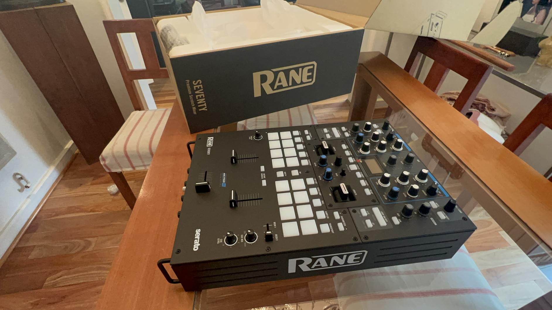 RANE DJ SEVENTY - Two Channel DJ Mixer for Serato DJ with Akai Professional MPC Performance Pads Internal DJ FX and Three Contactless MAG FOUR Faders customer photo 1