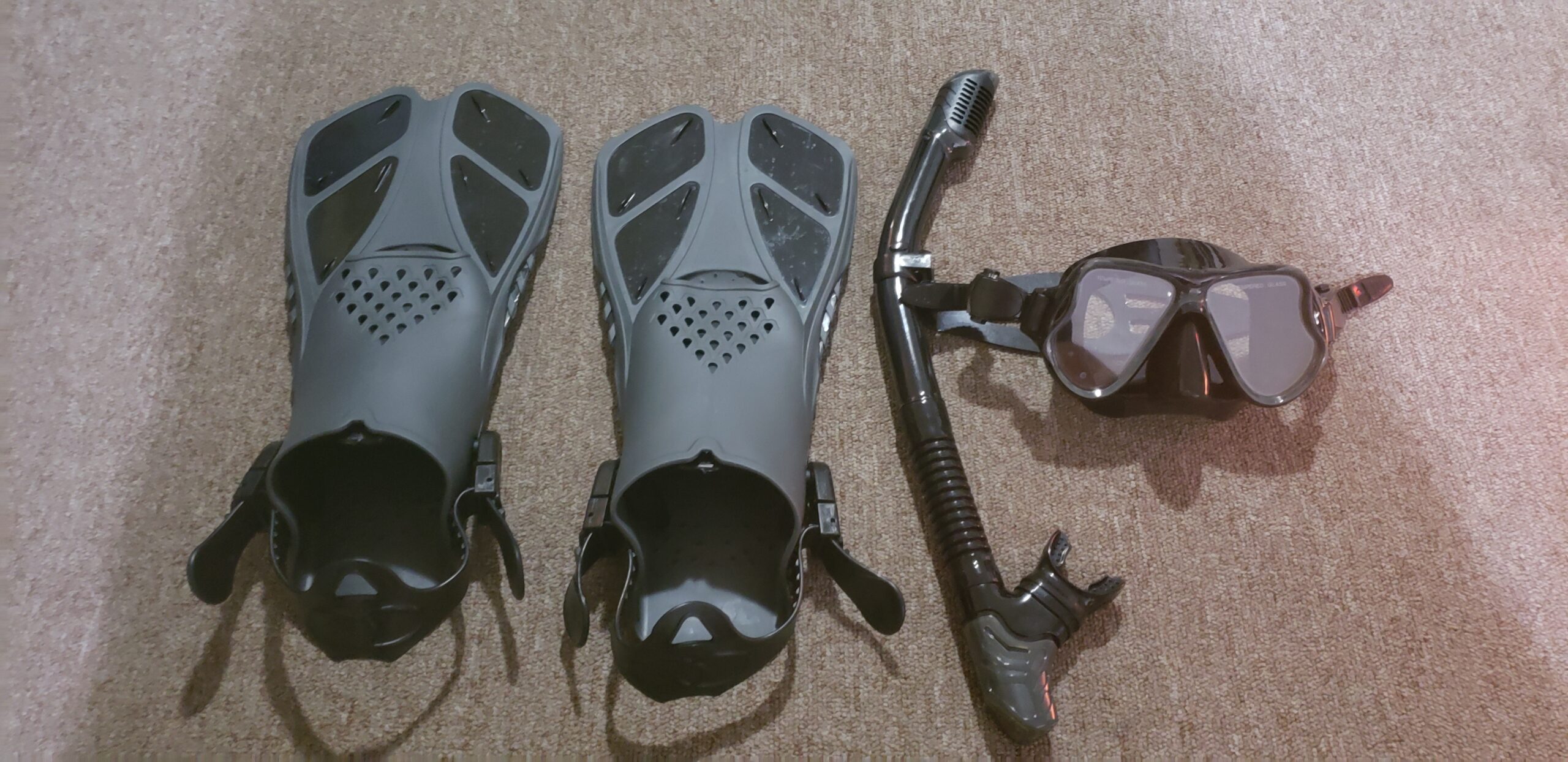 Zenoplige Mask Fins Snorkel Set, Snorkeling Gear for Adults, Panoramic View Snorkel Mask Anti-Fog, Adjustable Dive Flippers, Dry Top Snorkel and Travel Bag, Scuba Gear for Swimming Snorkeling Diving customer photo 1