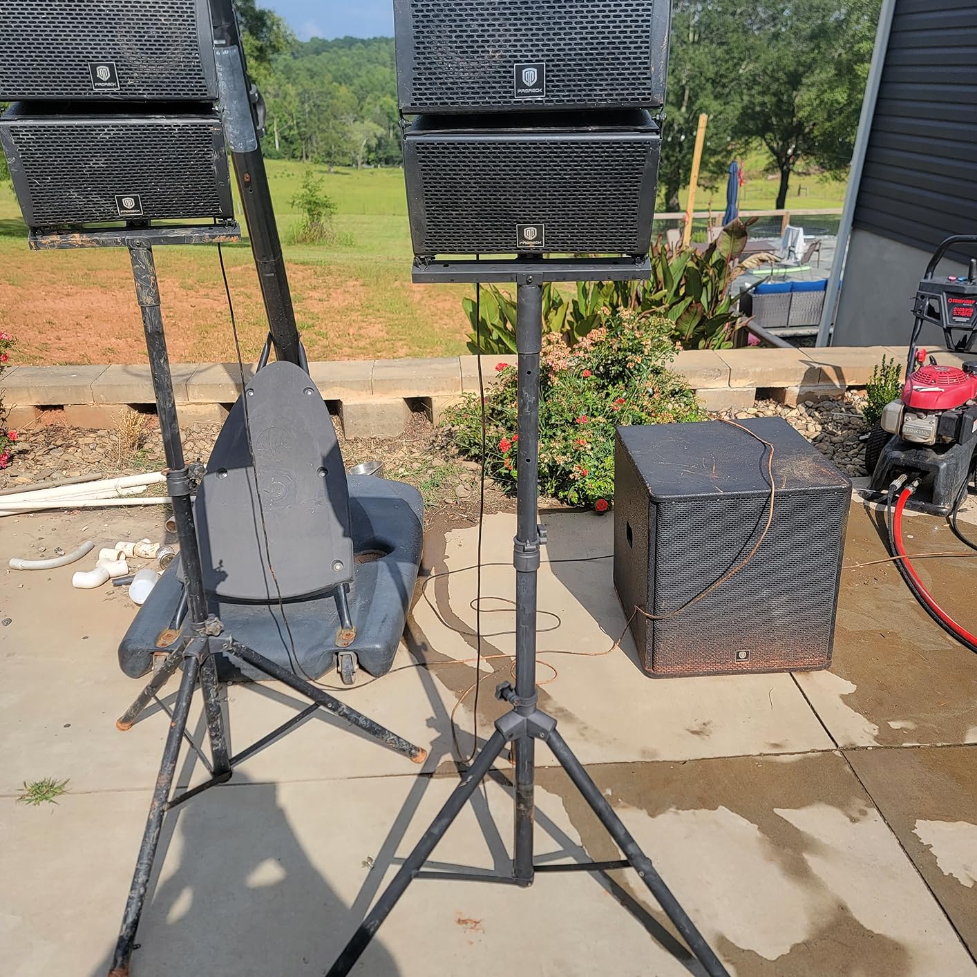 PRORECK Club 4000 18-inch 4000W P.M.P.O Stereo DJ/Powered PA Speaker System Combo Set Line Array Speaker and 18 inch Active Subwoofer with Bluetooth/USB/SD Card/Remote Control customer photo 1