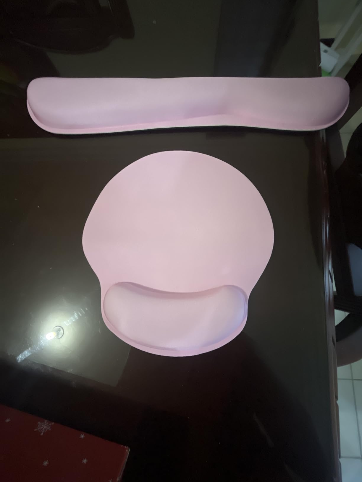 KTRIO Ergonomic Keyboard Wrist Rest and Mouse Pad with Wrist Rest Set, Memory Foam Wrist Support for Typing, Gaming, Office and Home Use, Black customer photo 1