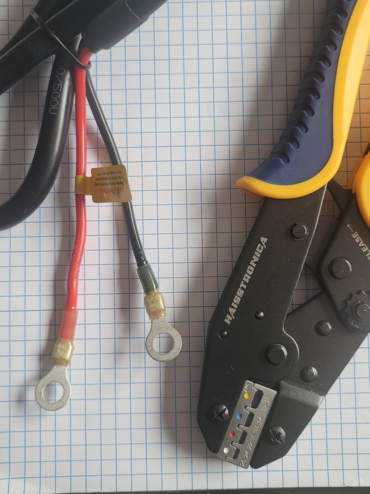 haisstronica Crimping Tool For Heat Shrink Connectors-AWG 26-10 Ratchet Wire Terminal Crimper-Ratcheting Crimper Tools-Available For Insulated Nylon Connectors and Electrical Wire Connectors HS-8327 customer photo 2