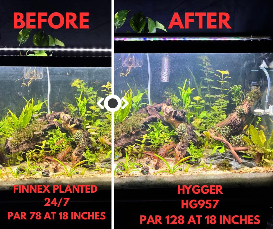 hygger Auto On Off 48-55 Inch LED Aquarium Light Extendable Dimable 7 Colors Full Spectrum Light Fixture for Freshwater Planted Tank Build in Timer Sunrise Sunset customer photo 1