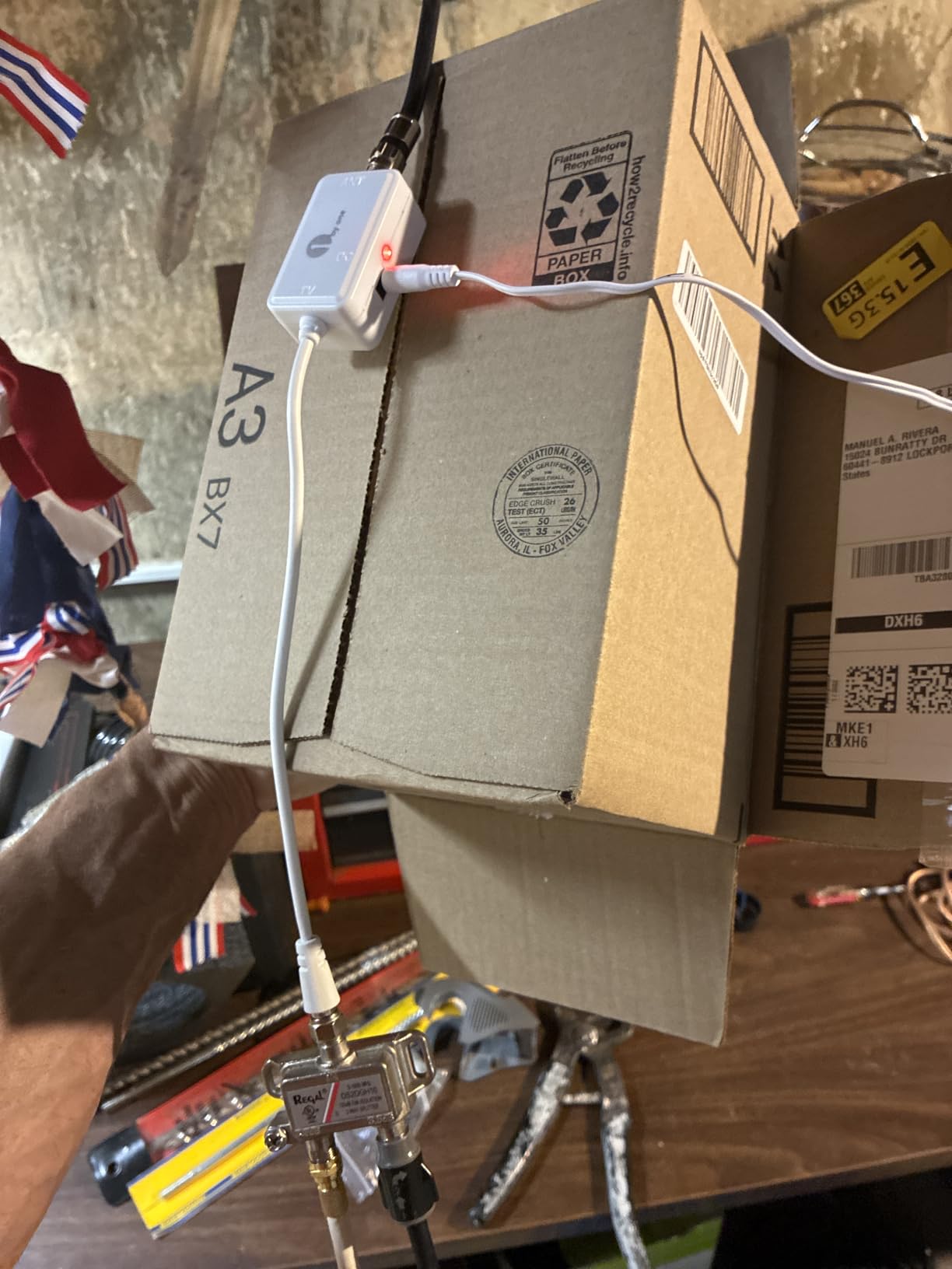 1byone Outdoor TV Antenna 360° Omni-Directional Reception Long 100+ Miles Range Enhance VHF&UHF 4K Ready HDTV Antenna with Added Stability for Outdoor/Attic/RV Use - 39ft RG6 Coax Cable customer photo 2