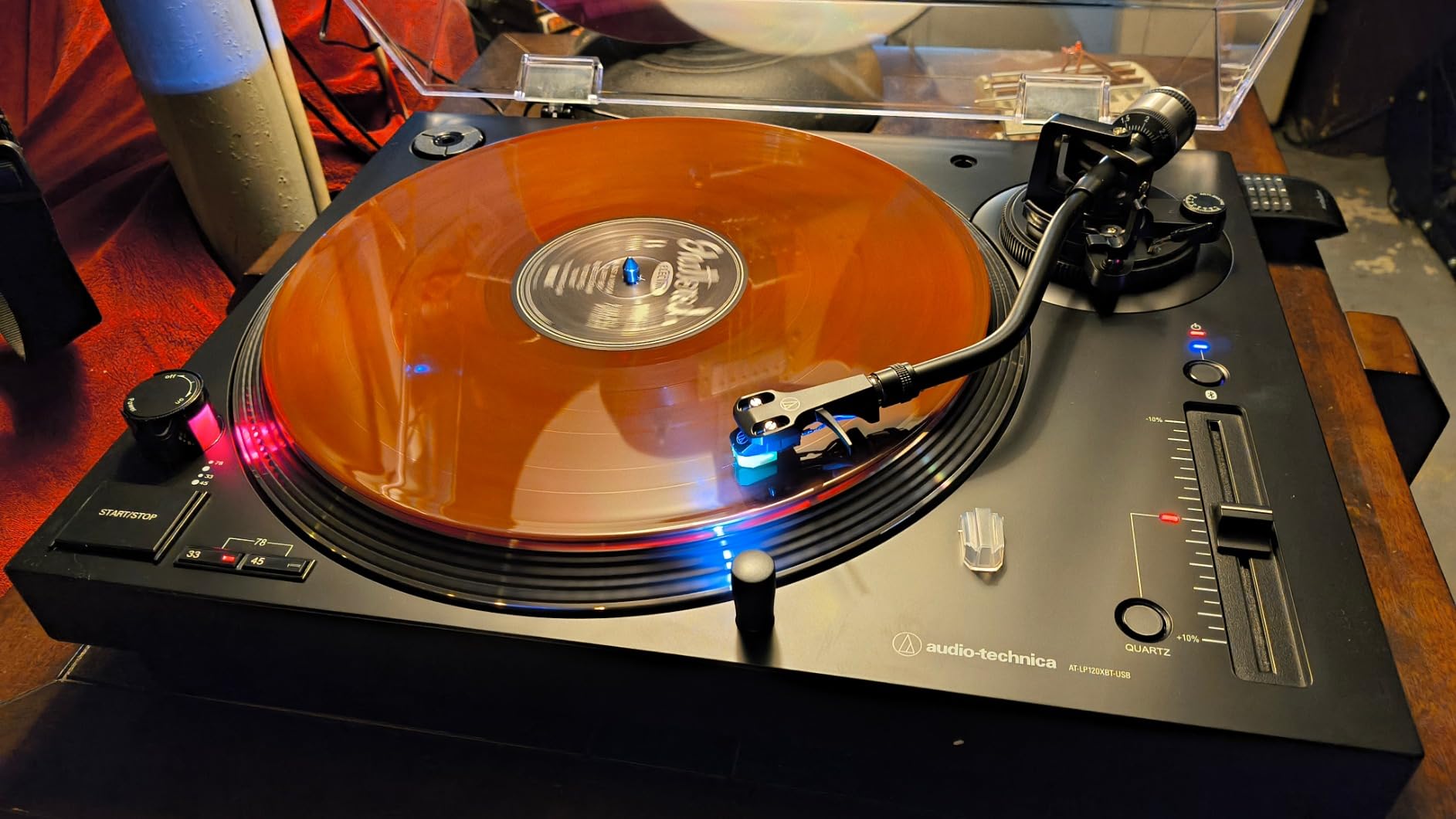 Audio-Technica AT-LP120XBT-USB-BK Wireless Direct-Drive Turntable (Analog, Wireless & USB), Fully Manual, 3 Speed, Convert Vinyl to Digital, Built-in Pre-Amp, Black customer photo 2