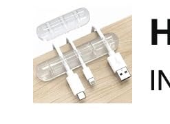 White Cable Clips, Cord Organizer Cable Management, Cable Organizers USB Cable Holder Wire Organizer Cord Clips, 2 Packs Cable Straps for Desk Car Home and Office (5, 3 Slots) customer photo 1