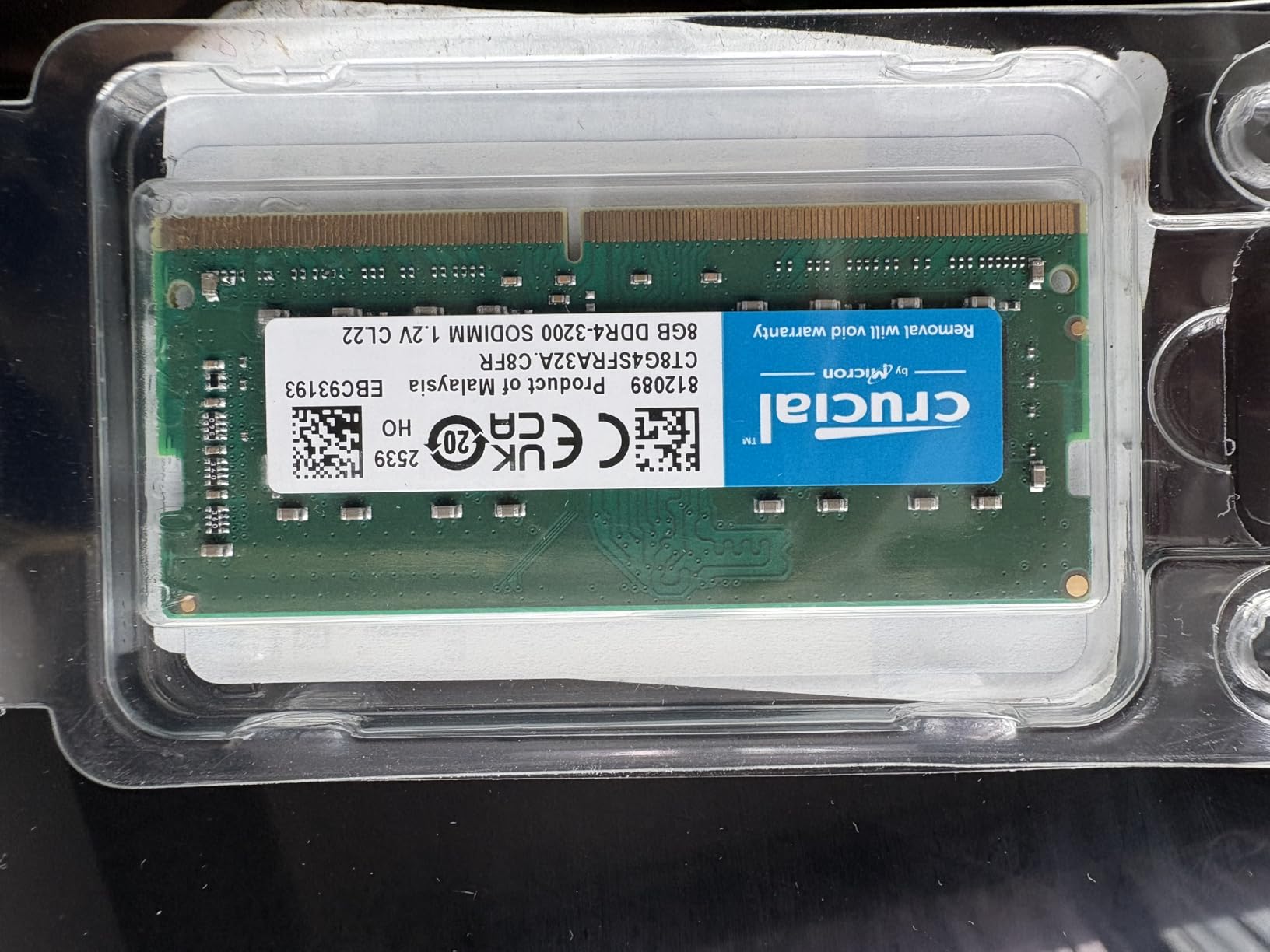 Crucial 32GB DDR4 RAM Kit (2x16GB), 3200MHz (PC4-25600) CL22 Laptop Memory, SODIMM 260-Pin, Downclockable to 2933/2666MHz, Compatible with 13th Gen Intel Core and AMD Ryzen 7000 - CT2K16G4SFRA32A customer photo 1
