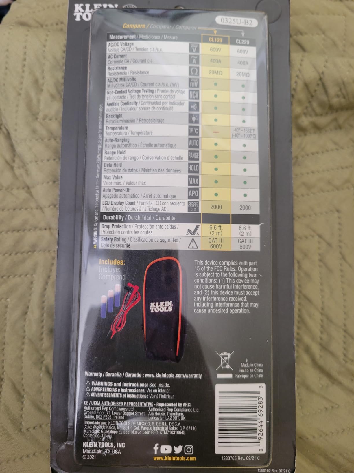 Klein Tools CL120 Digital Clamp Meter, Auto-Ranging 400 Amp AC, AC/DC Voltage, Resistance, Continuity, Non-Contact Voltage Tester Detection customer photo 1