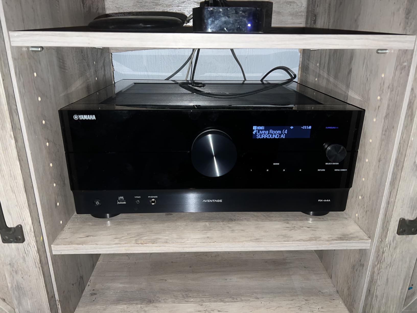 Yamaha RX-A4A AVENTAGE 7.2-Channel AV Receiver - 8K and 4K/120 HDMI, eARC, Dolby Atmos, DTS:X, Auro-3D, Surround:AI, Wi-Fi, Bluetooth, MusicCast customer photo 2