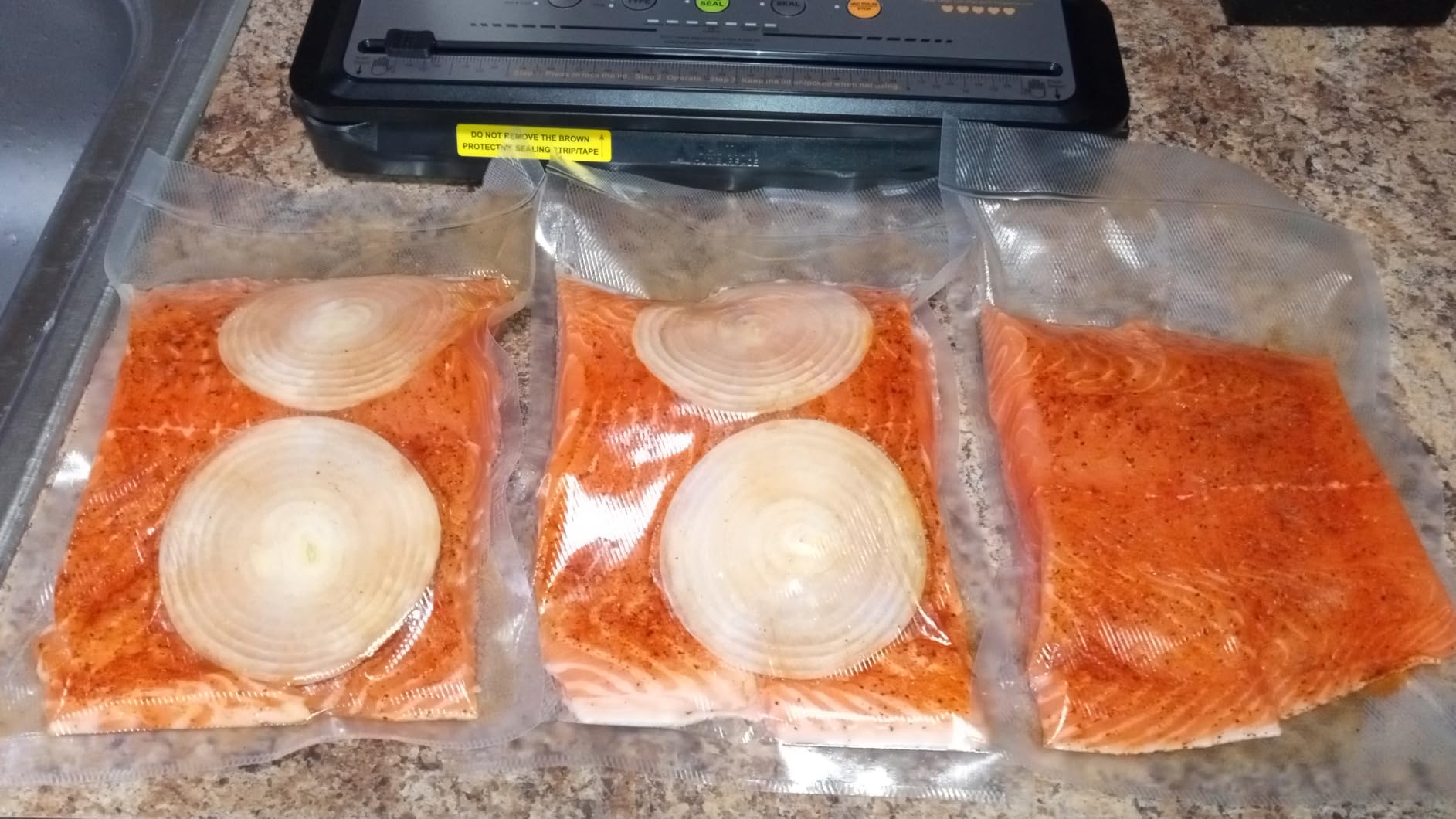 MegaWise Vacuum Sealer Machine | 80kPa Suction Power| Bags and Cutter Included | Compact One-Touch Automatic Food Sealer with External Vacuum System | Dry Moist Fresh Modes for All Saving needs customer photo 2