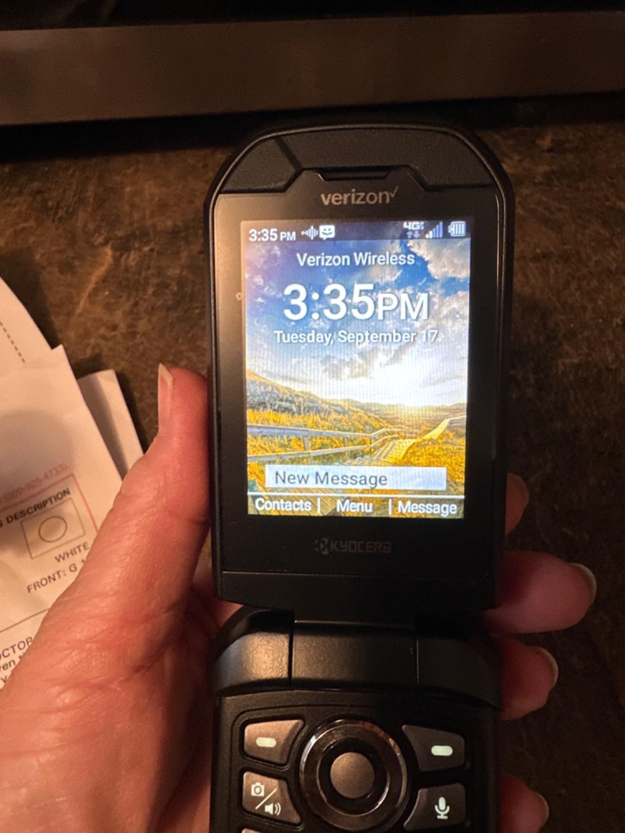 Kyocera DuraXV Extreme E4810 Verizon Rugged LTE Flip Basic Cell Phone Camera GPS Black- (Renewed) customer photo 1