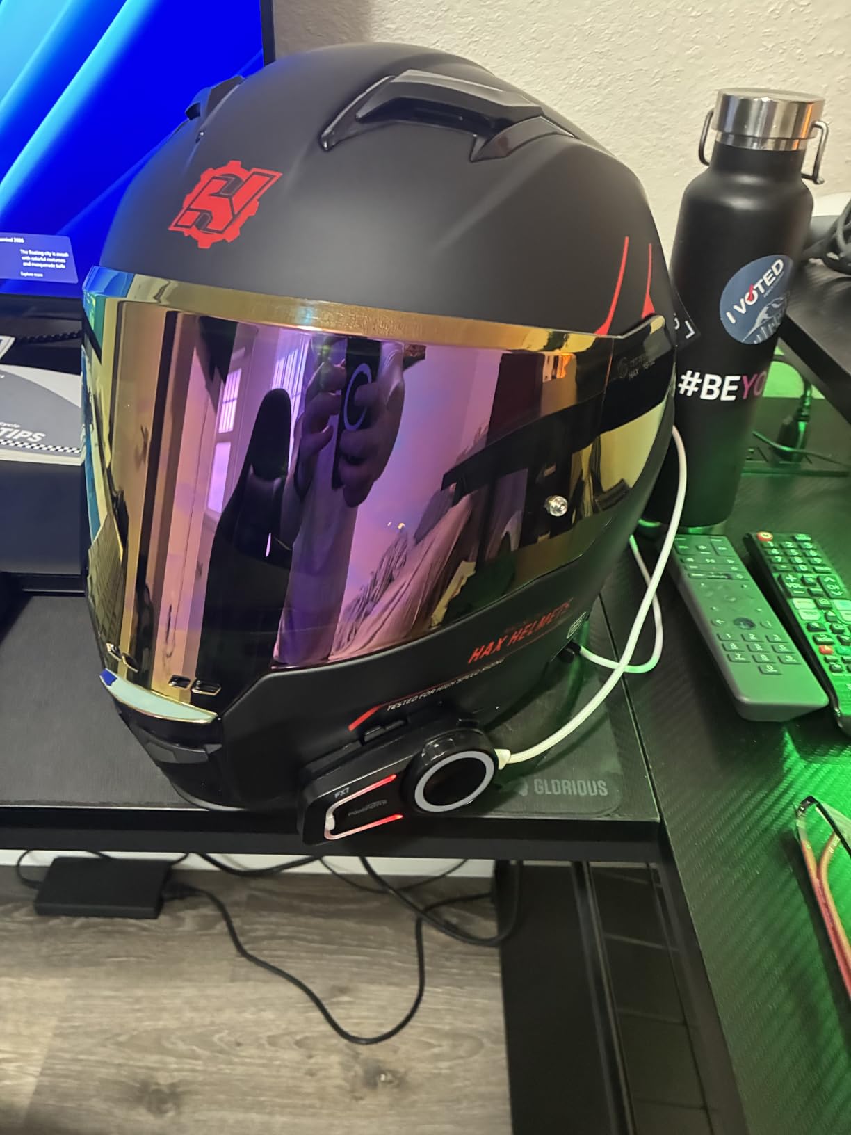 Fodsports FX4 Pro 4-Rider Motorcycle Bluetooth Intercom, 1200m Helmet Communication System, Waterproof Motorcycle Headset with Hi-Fi Music/FM Radio/Auto Call/Voice Control, Universal Pairing, 2 Pack customer photo 1