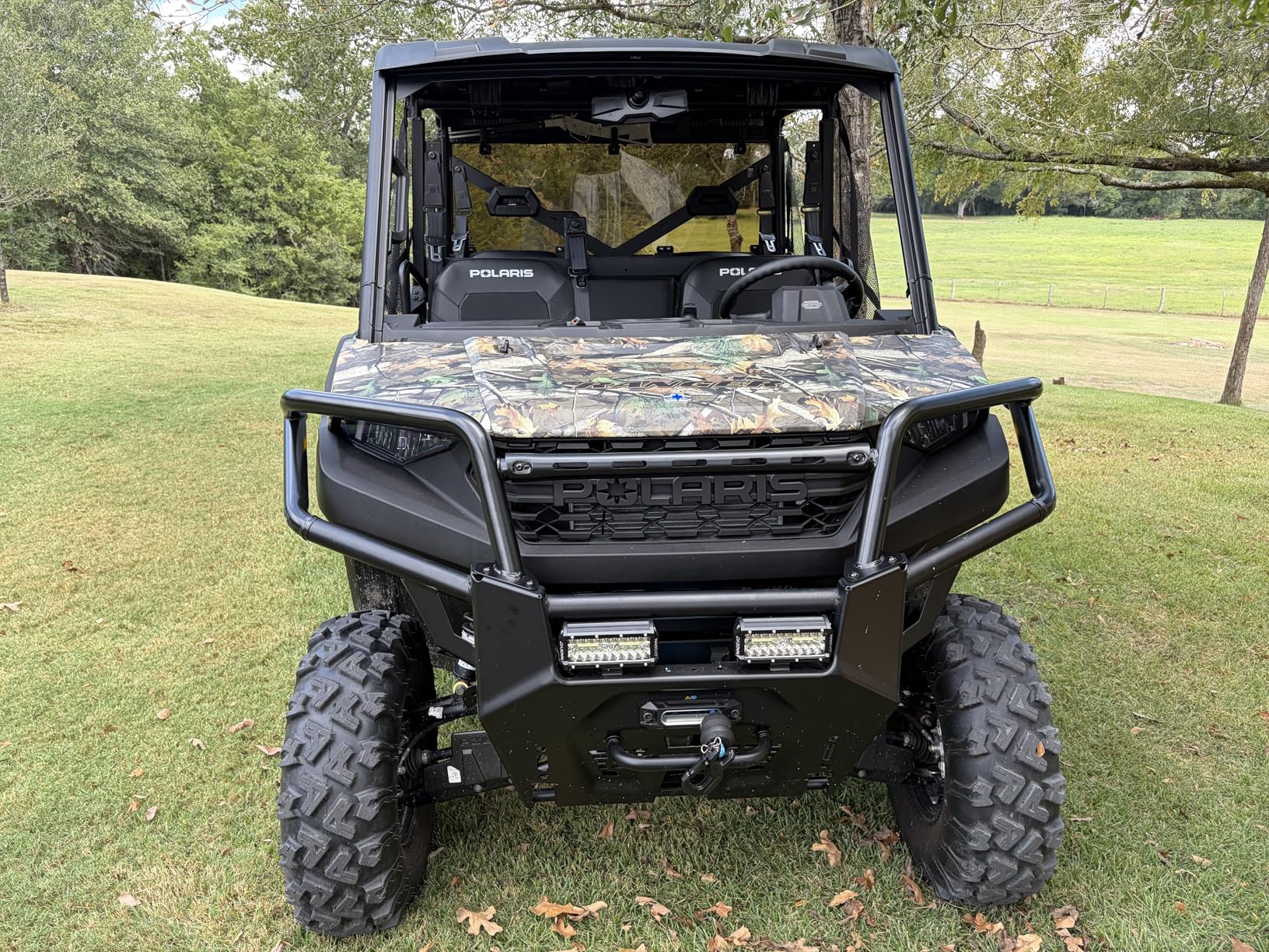 SAUTVS Ranger XP 1000 Front Bumper 18-24, Front Brush Guard Bumper Protector for Polaris Ranger 1000 / XP/Crew 2018-2024 Accessories (Replace #2882531) customer photo 1