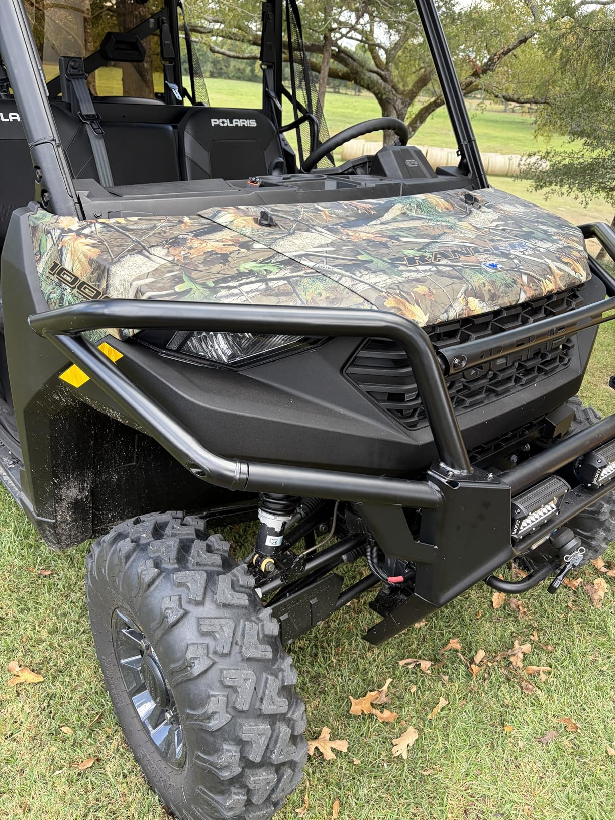 SAUTVS Ranger XP 1000 Front Bumper 18-24, Front Brush Guard Bumper Protector for Polaris Ranger 1000 / XP/Crew 2018-2024 Accessories (Replace #2882531) customer photo 2