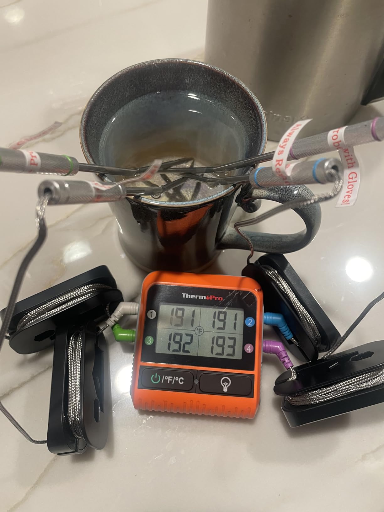 TempPro TP829 1000ft Wireless Meat Thermometer Digital for Grilling and Smoking, 4 Meat Probes Grill Thermometer for Outside Grill, BBQ Thermometer for Cooking Food Temperature (Previously ThermoPro) customer photo 1