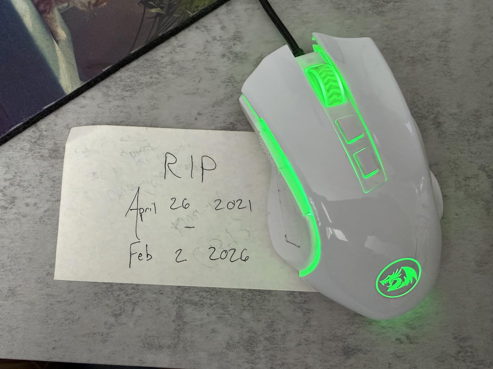 Redragon M602 Griffin RGB Gaming Mouse, RGB Spectrum Backlit Ergonomic Mouse with 7 Programmable Backlight Modes up to 8000 DPI for Windows PC Gamers (Black, Wireless) customer photo 1