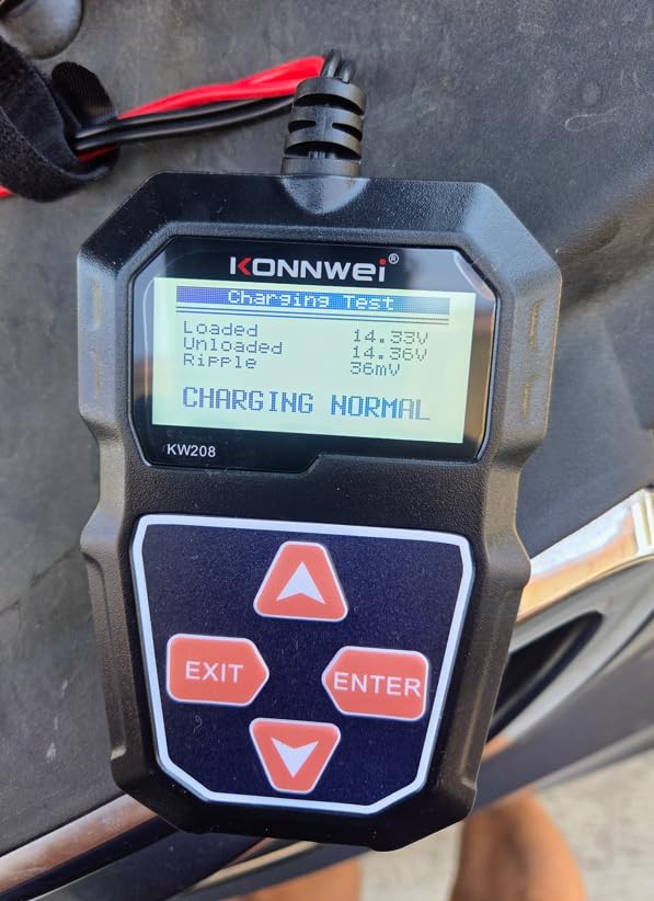 KONNWEI KW208 12V Car Battery Tester, Battery Load Tester Automotive 12V Alternator Starter Tester Digital Auto Battery Analyzer Charging Cranking System Tester for Car Truck Marine Motorcycle Boat customer photo 2