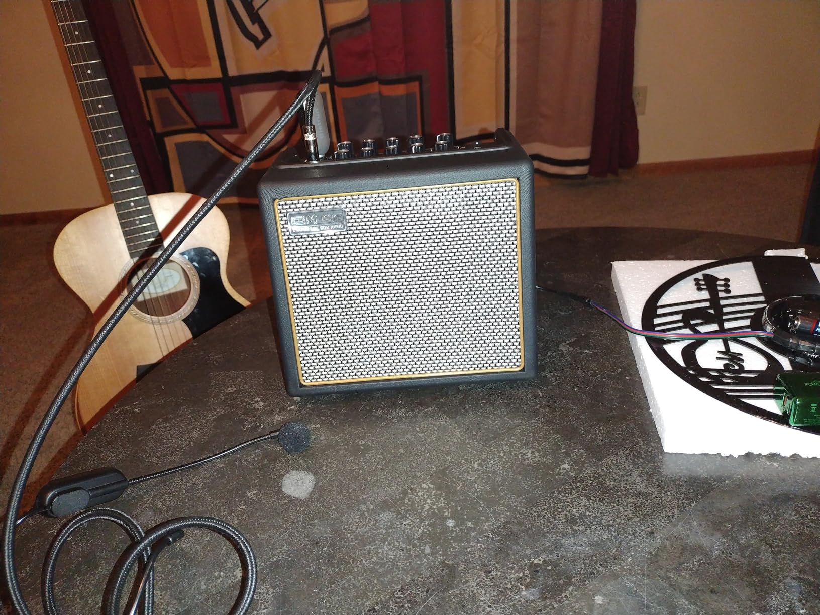 Acoustic Guitar Amplifier, 30 Watt Bluetooth Speaker Rechargeable Portable Acoustic Guitar Amp with Reverb Chorus Effect,3 Inputs, Black customer photo 1