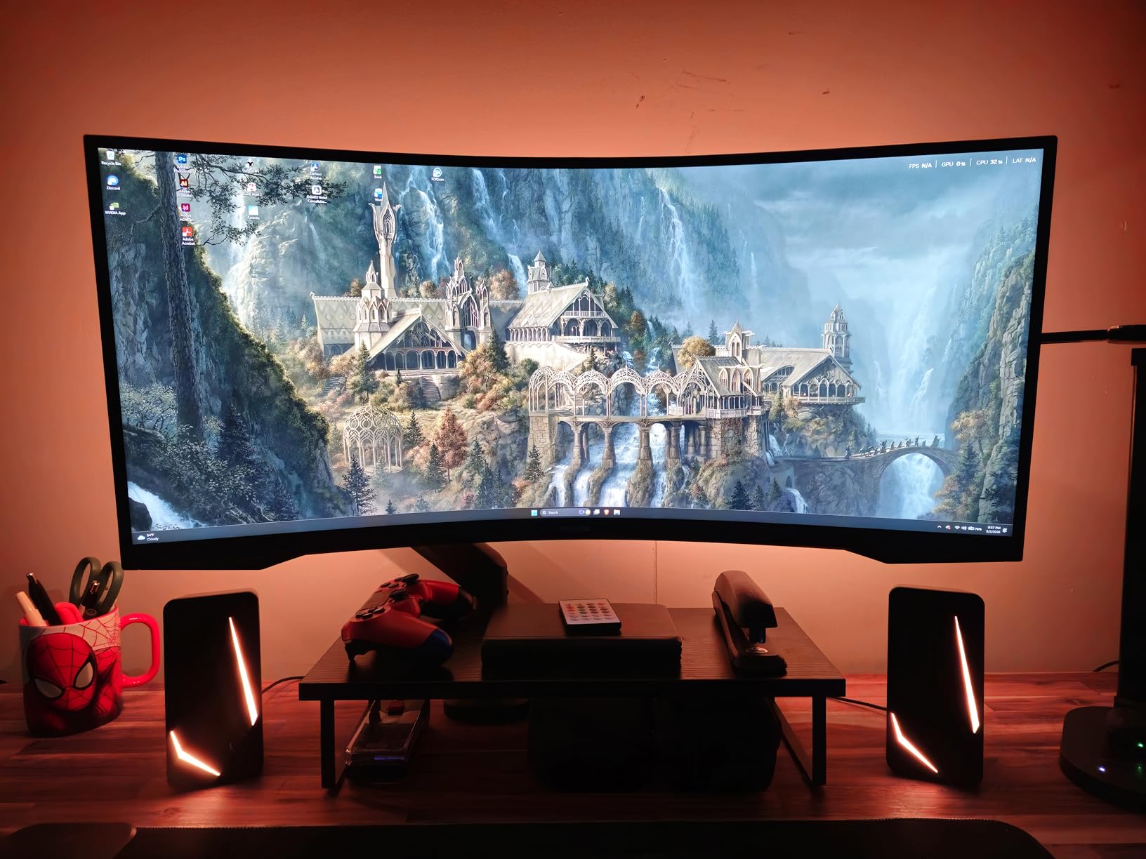 Samsung 34' Odyssey G5 Ultra-Wide Gaming Monitor with 1000R Curved Screen, 165Hz, 1ms, FreeSync Premium, Large Display, Eye Comfort, Multiple Ports, WQHD, LC34G55TWWNXZA, Black customer photo 1