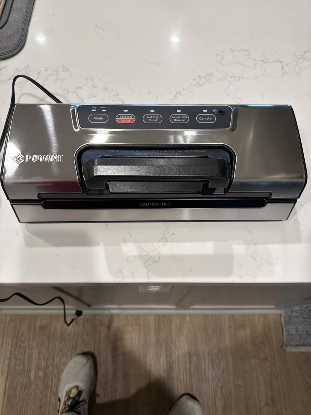 Precision Vacuum Machine,Pro Food Sealer with Built-in Cutter and Bag Storage(Up to 20 Feet Length), Both Auto&Manual Options,2 Modes,Includes 2 Bag Rolls 11