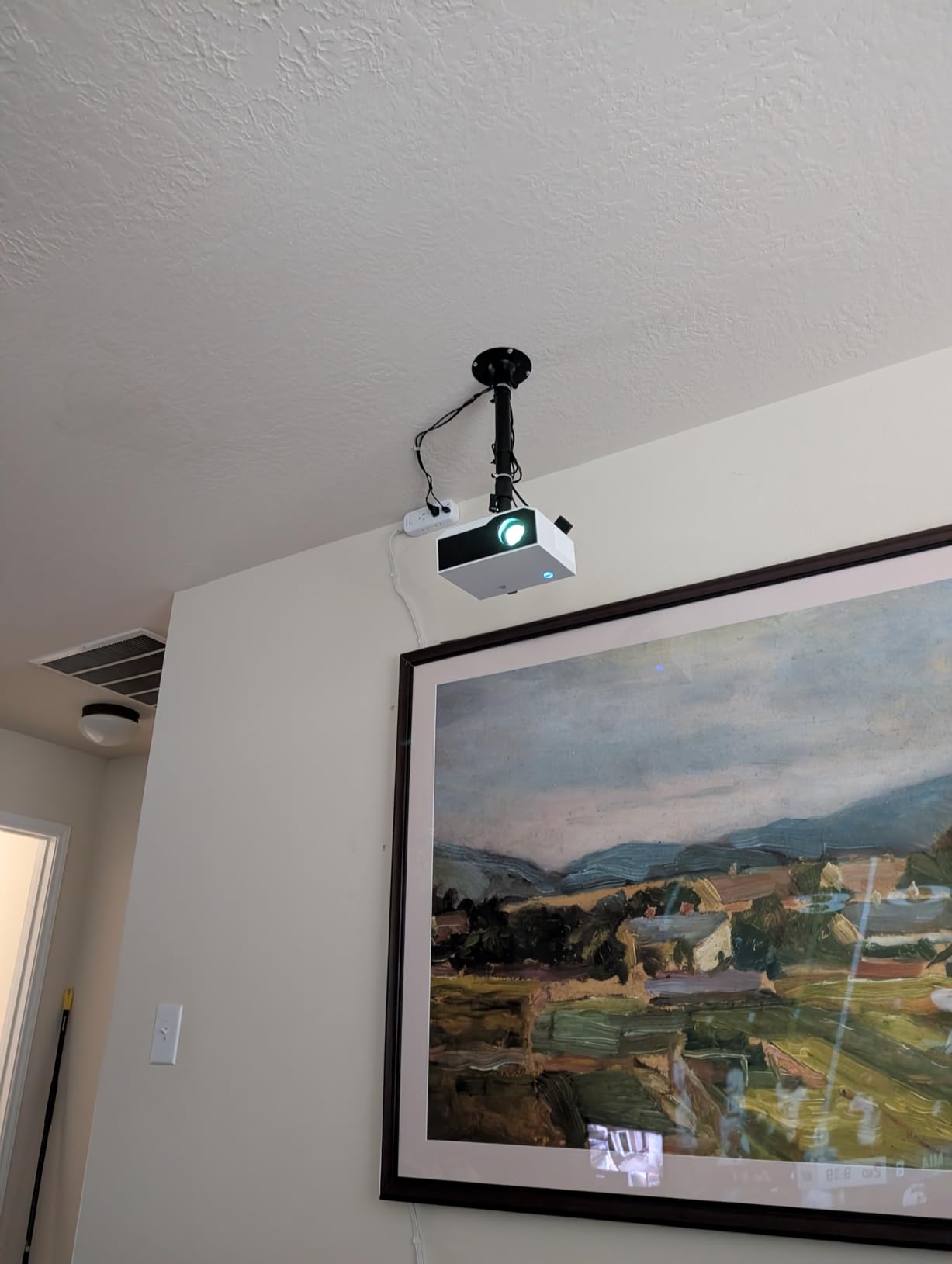 2-Be-Best Upgraded Projector Mount,14-24 in Extendable Length Projector Ceiling Mount Projectors Wall Mount Adjustable 360° Rotatable Compatible with TMY, HAPPRUN, Yaber, Aurzen and Other Projectors customer photo 1