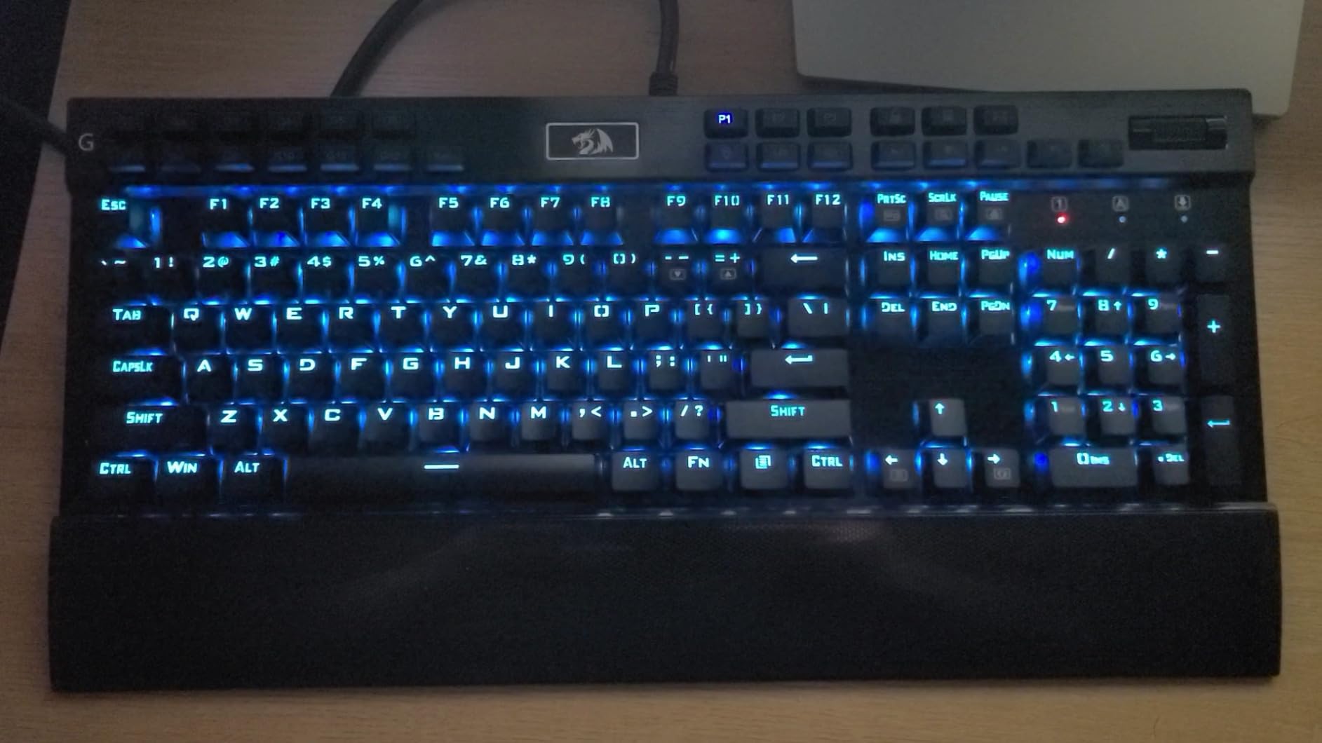 Redragon K550 RGB Gaming Keyboard, 104 Keys + 12 Macro G Keys Wired Mechanical Keyboard w/Aluminum Top Plate, Custom Clicky Purple Switch, Extra USB Port & Wrist Rest customer photo 1