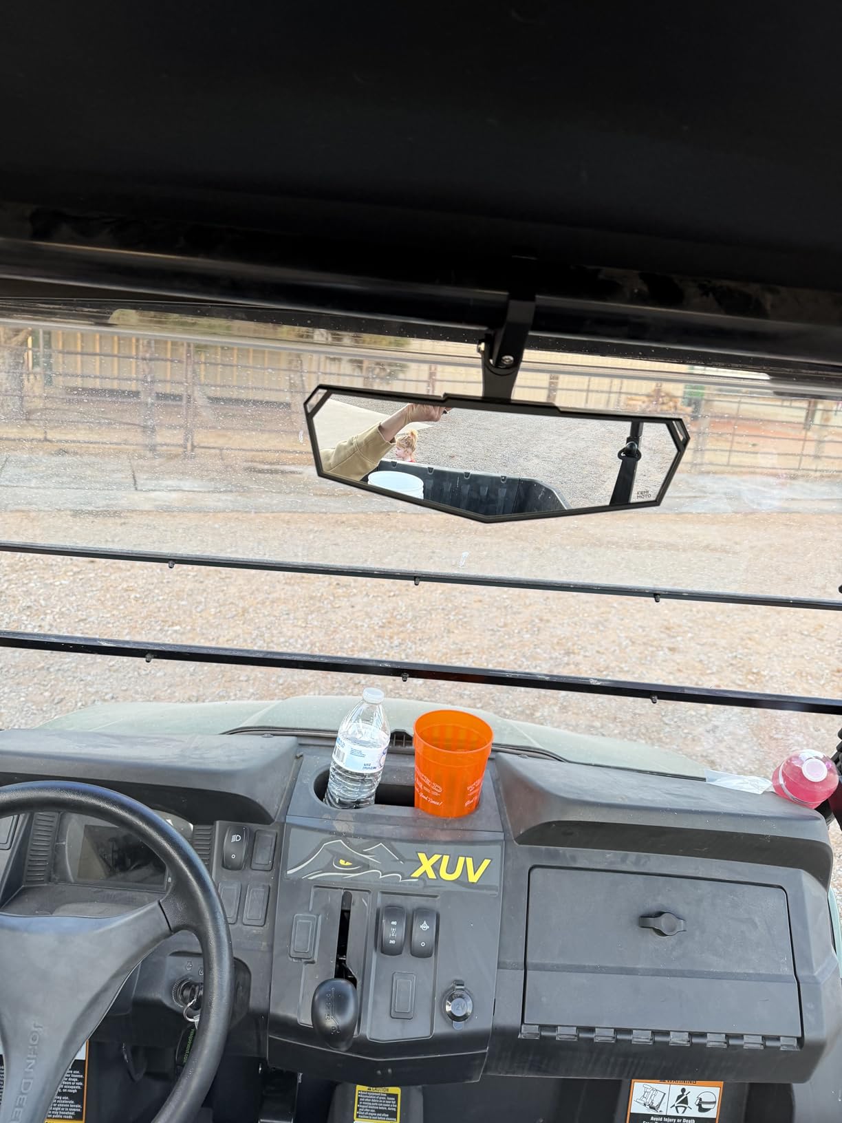 KEMIMOTO UTV Rear View Mirror, SXS UTV Mirror Clear View with 1.5-2 inch 360° Adjustable Low Profile Aluminum Clamp Compatible with Polaris RZR 1000 Pioneer Talon Kawasaki KRX Mule Can Am X3 Zforce customer photo 1