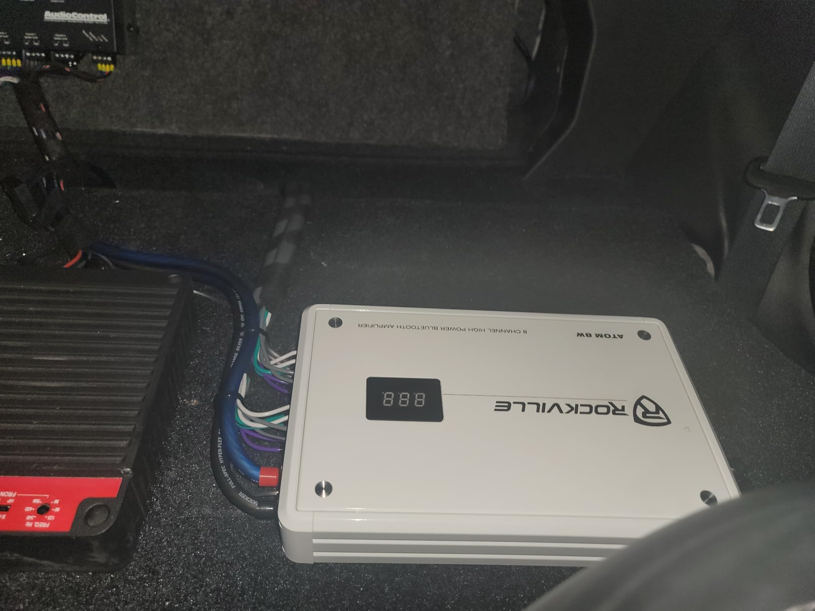 Rockville Atom 8W 3500W Peak 8-Channel Marine Amplifier 4 Ohm, Bluetooth, Marine-Grade Water-Resistant customer photo 1