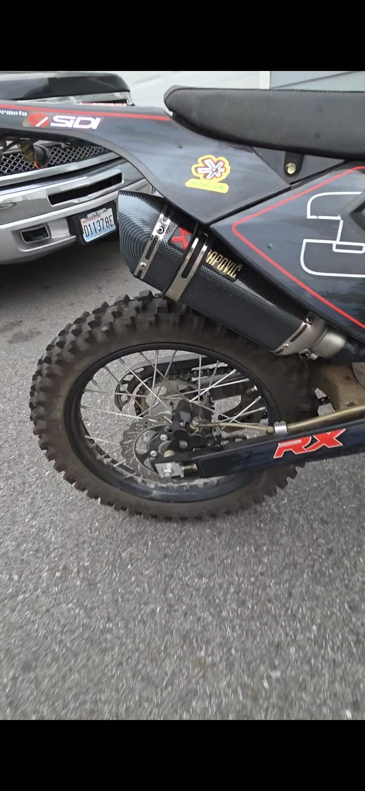 Motorcycle Slip On Muffler,1.5-2 Carbon Fiber Universal Slip on Silencers & Mufflers For Dirt Bike Street Bike Scooter ATV Racing Pipes customer photo 2