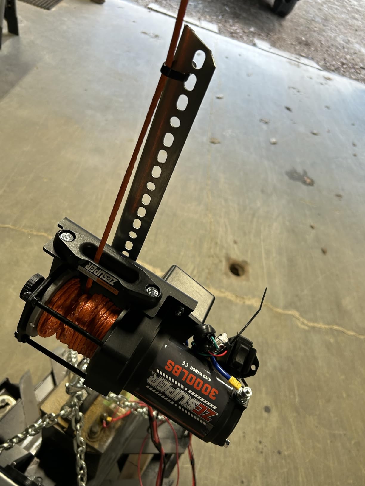 ZESUPER 3000 lb Electric Winch Steel Cable Off Road ATV Winch Waterproof UTV ATV Boat Trailer Winch Kits 12V Winch with Wireless Remote Mounting Plate Handheld Switch customer photo 2