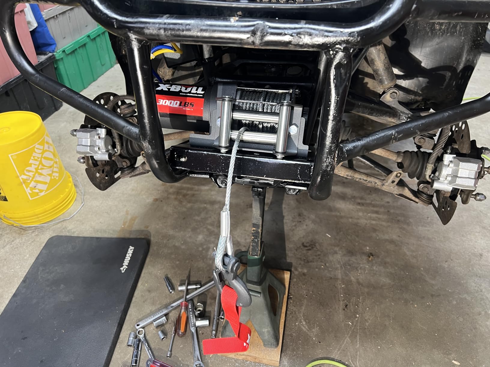 X-BULL 12V 3000LBS Steel Wire Electric Winch for Towing ATV/UTV Off Road with Mounting Bracket Wireless Remote customer photo 1