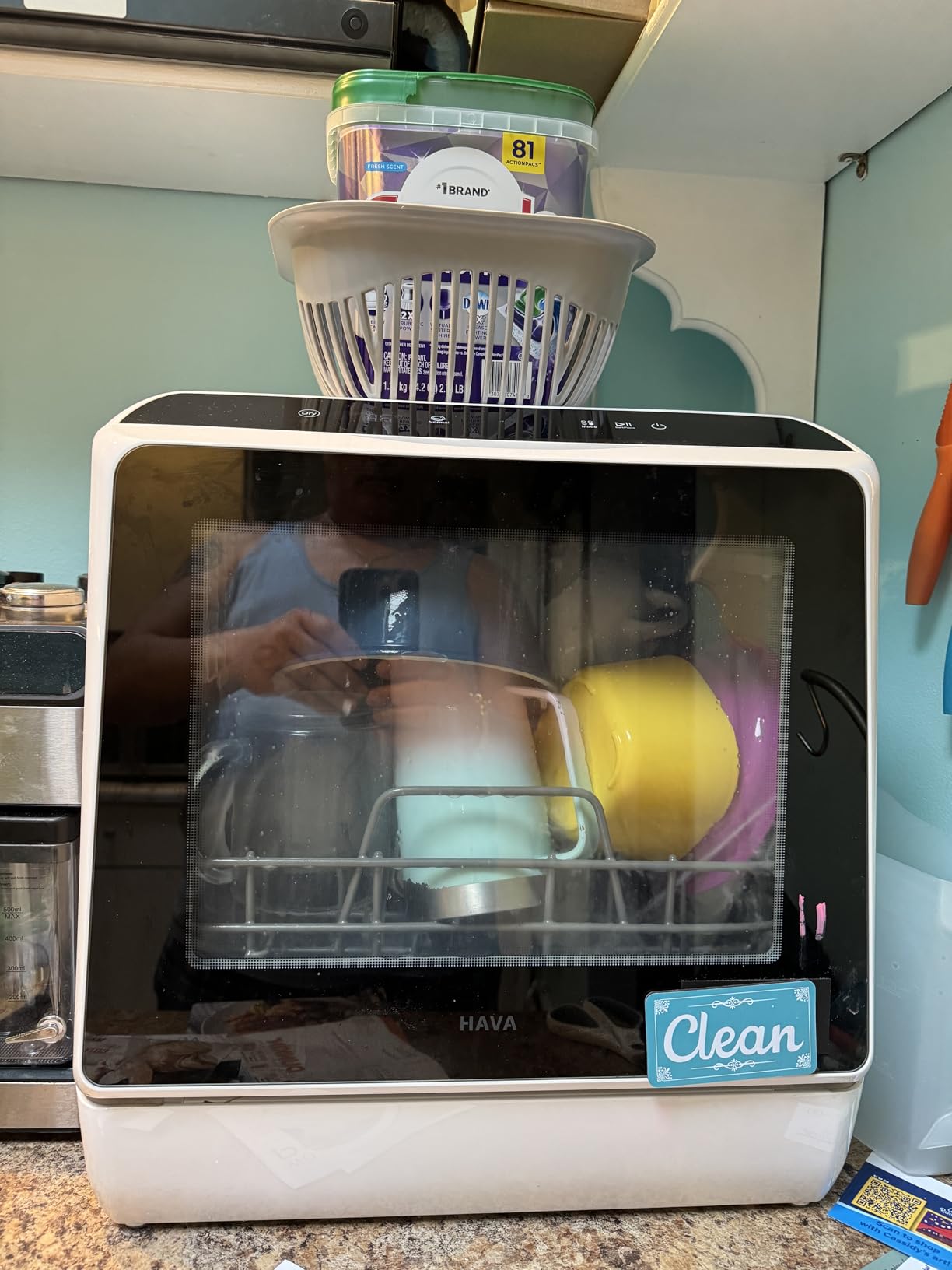 HAVA Countertop Dishwasher, 6 Programs Portable Dishwashers with 5L Built-in Water Tank, No Hookup Needed, Baby Care & Air-Drying Function for Apartments and RVs customer photo 2