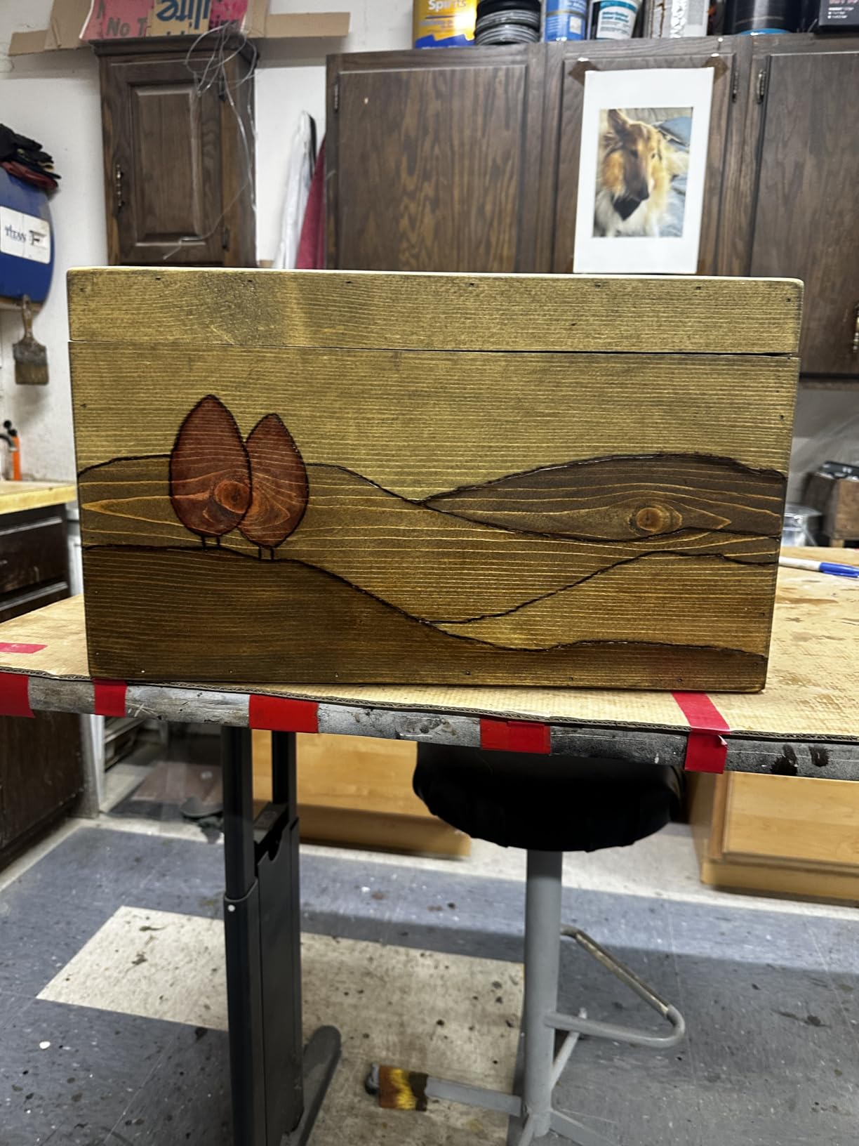 YIHUA 939-II Wood Burning Kit Station Pyrography pen 250~750C/482~1382F Temperature Adjustable with 20 Wire Nibs, 1 stable pen holder, 2 stencils, 2 scrap wood, 1 S/S Tweezers, and 1 pliers (Green) customer photo 2